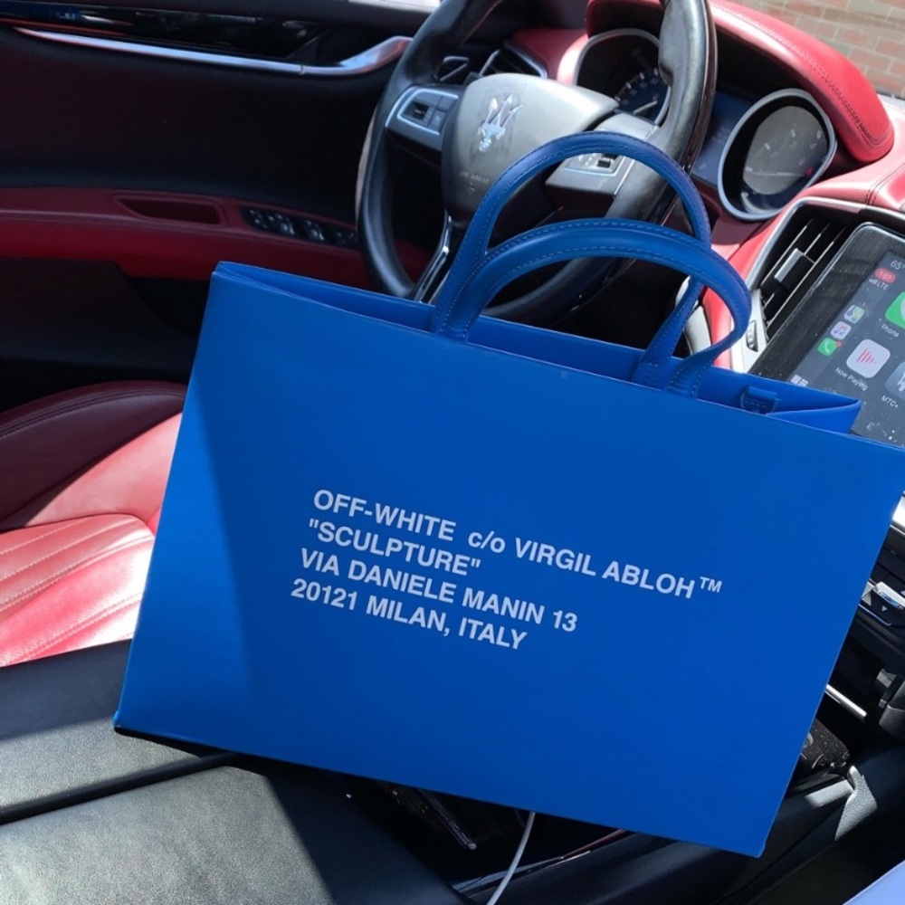 Off-White Blue 'Sculpture' Tote Bag